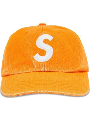 Бейсболка Supreme Pigment Canvas S Logo оранжевый