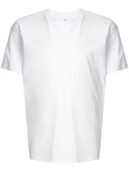Camiseta de cuello redondo Ck Calvin Klein blanco