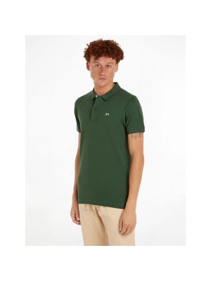 Polo slim fit manga corta Tommy Jeans verde