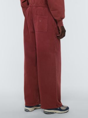 Pantalones de chándal de algodón Acne Studios rojo