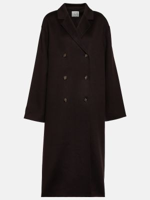 Oversized vlněný kabát Totême hnědý