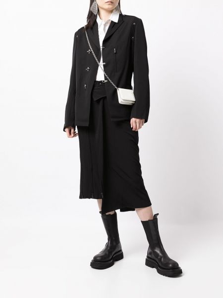 Spódnica na zamek asymetryczna Yohji Yamamoto czarna