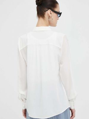 Hedvábné tričko Bruuns Bazaar bílé