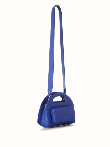 Leder shopper handtasche Misci blau