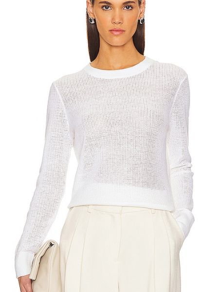 Pullover mit rundem ausschnitt Enza Costa weiß