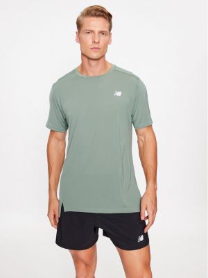 Priliehavé tričko s krátkymi rukávmi New Balance zelená