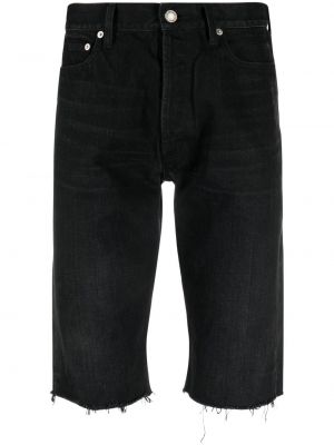 Kratke traper hlače Saint Laurent crna