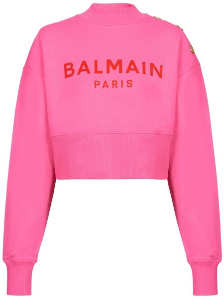 Hanorac lung cu imagine Balmain