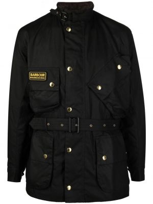 Frakk med belte Barbour International svart