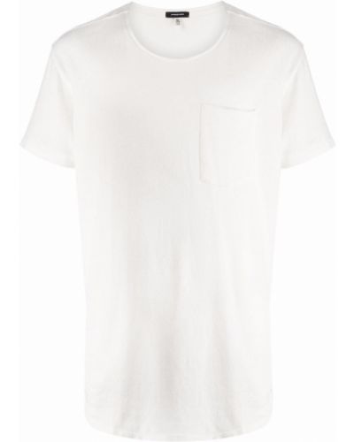 Camiseta ajustada de cuello redondo R13 blanco