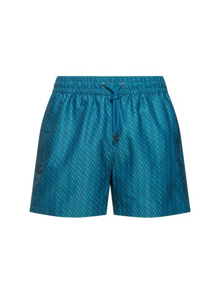 Pantalones cortos de tejido jacquard Frescobol Carioca azul