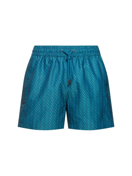 Fiskebeinsmønster jacquard treningsshorts Frescobol Carioca blå