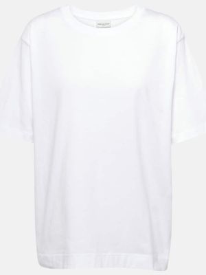T-shirt di cotone in jersey Dries Van Noten bianco