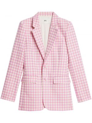 Karierter blazer mit print Ami Paris pink