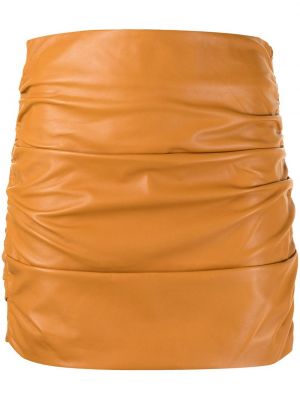 Kožená sukně Michelle Mason oranžové