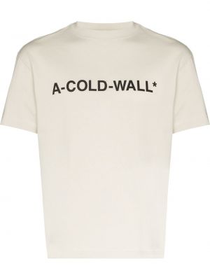 Kokvilnas t-krekls ar apdruku A-cold-wall* balts