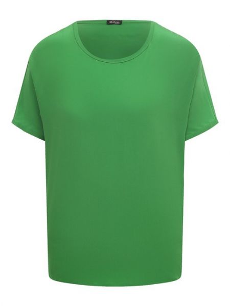 Шелковая футболка Kiton зеленая