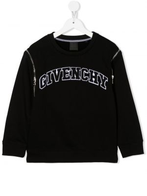 Tröja med broderi för tjejer Givenchy Kids svart