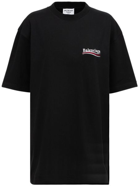 Camiseta de algodón Balenciaga negro