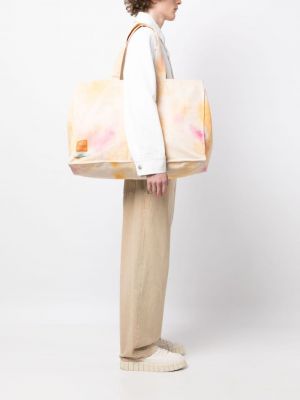 Bavlněná shopper kabelka s potiskem Haikure oranžová