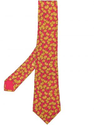 Raštuotas šilkinis kaklaraištis Hermès Pre-owned