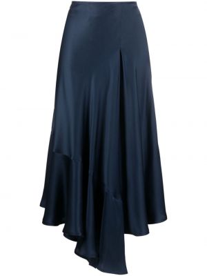 Asymetrické hedvábné sukně Colville modré