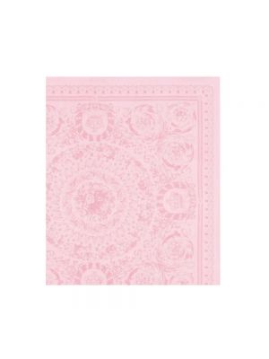 Bufanda de seda con estampado Versace rosa