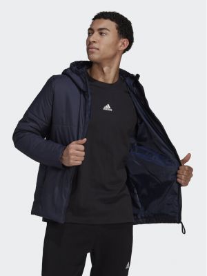 Prugasta pernata jakna s kapuljačom Adidas