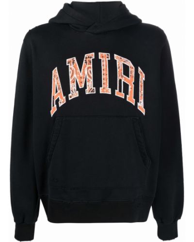 Brodert hettegenser Amiri svart