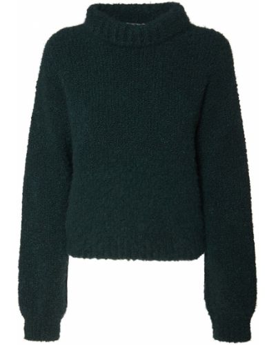 Кашмирен копринен пуловер Agnona зелено