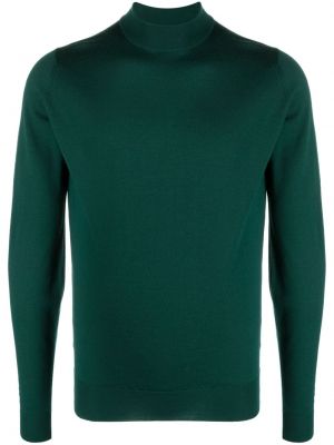 Vlnený sveter z merina John Smedley zelená