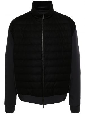 Pikowana kurtka puchowa Giorgio Armani czarna
