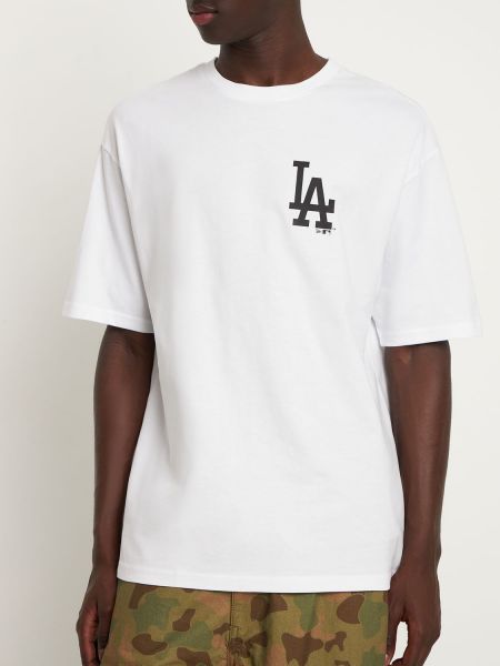 Camiseta de algodón New Era blanco