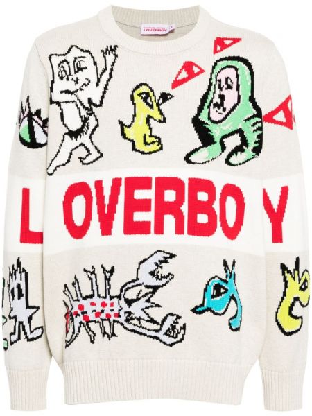 Bombažni pulover Charles Jeffrey Loverboy bela