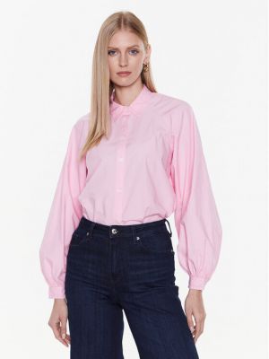 Relaxed fit marškiniai Tommy Hilfiger rožinė