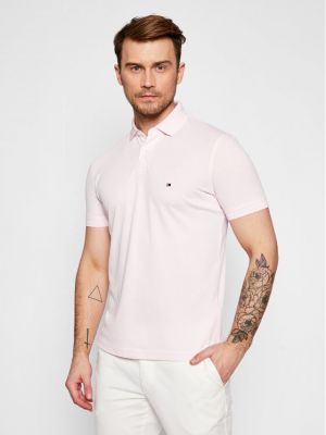 Тениска с копчета Tommy Hilfiger розово