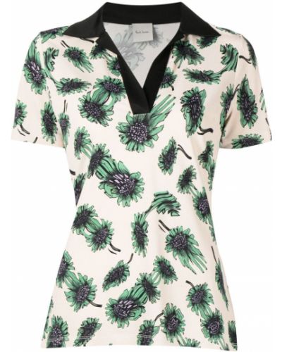 Blomstret poloskjorte med print Paul Smith