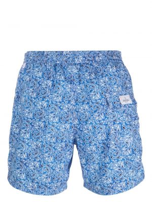 Shorts mit print mit paisleymuster Barba blau