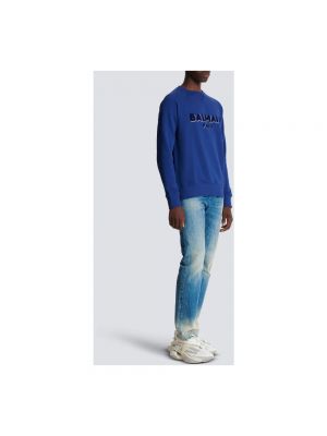Sweatshirt mit print Balmain blau