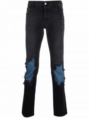 Slank rippet skinny jeans Just Cavalli svart