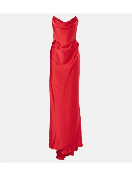 Satin maxi kjole Vivienne Westwood rød