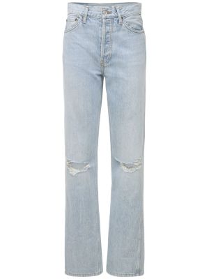 Relaxed fit jeans med hög midja med sliten Re/done blå