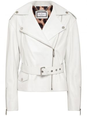 Kožna jakna Philipp Plein bijela