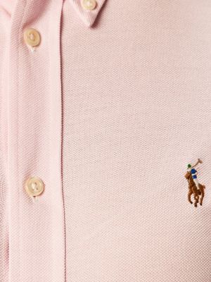 Koszula na guziki slim fit bawełniana Polo Ralph Lauren różowa