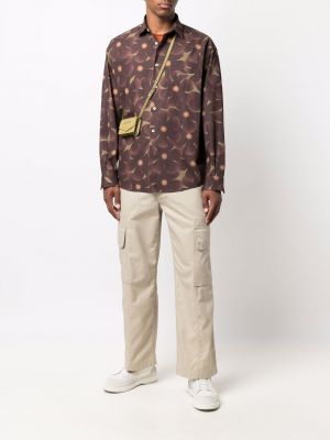 Camisa de flores con estampado Jacquemus marrón