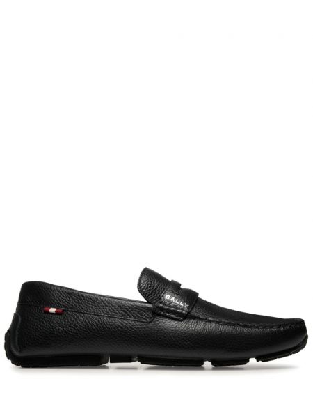 Læder loafers Bally sort