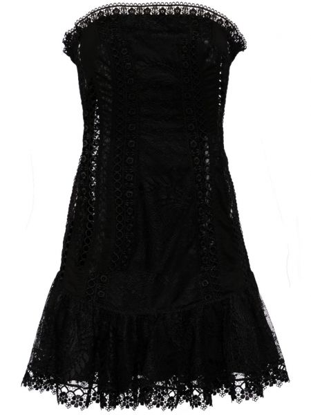 Čipkované koktejlkové šaty Charo Ruiz Ibiza čierna