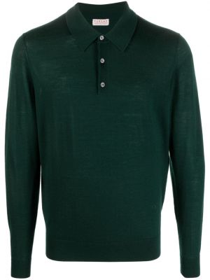 Volneni pulover z gumbi Fursac zelena