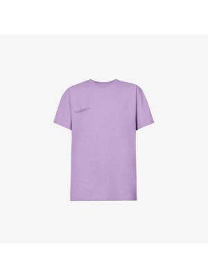 Хлопковая футболка с принтом Pangaia фиолетовая