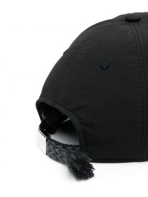 Haftowana czapka z daszkiem Lanvin czarna